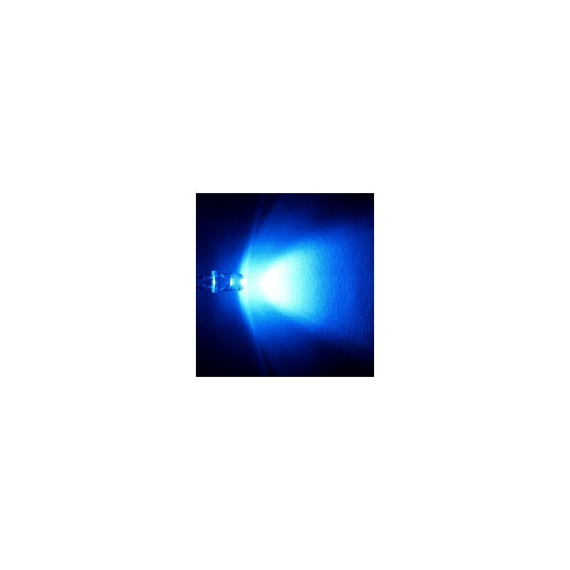 1x 10 Superhelle Blaue Leds 3mm 5500mcd inkl. Zubehör